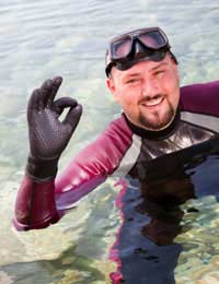 Sign Language Scuba Divers Underwater